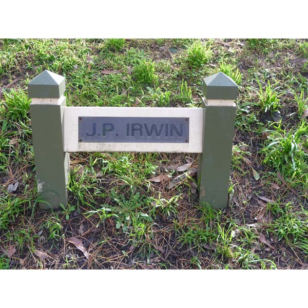photo of nameplate for JP Irwin
