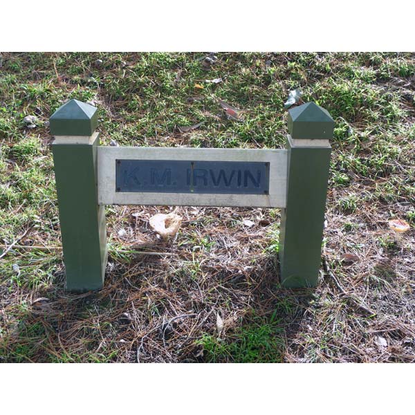 photo of nameplate for KM Irwin