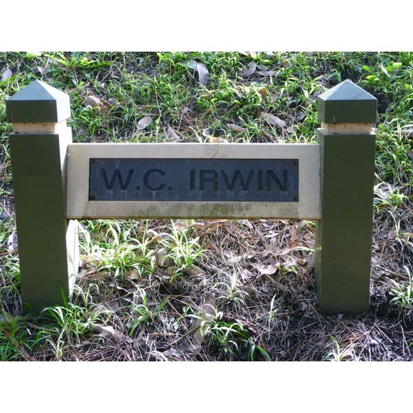 photo of nameplate for WC Irwin