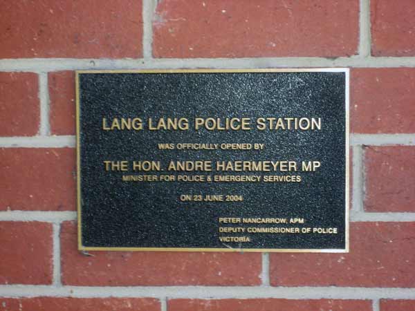 photo of Opening Ceremony Plaque