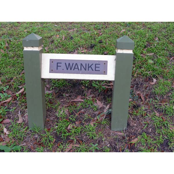 photo of nameplate for F Wanke