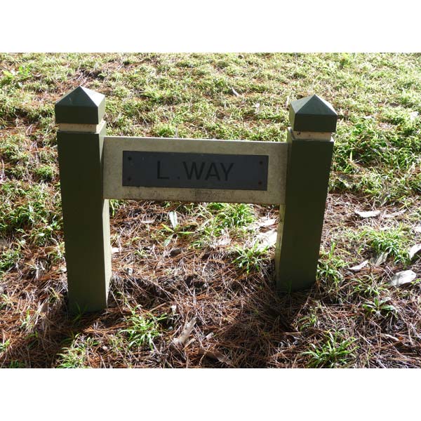photo of nameplate for L Way