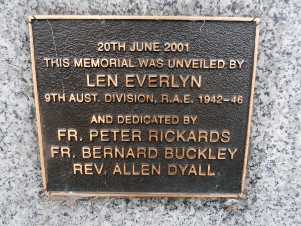 photo of Garfield War Memorial Dedication Plaque
