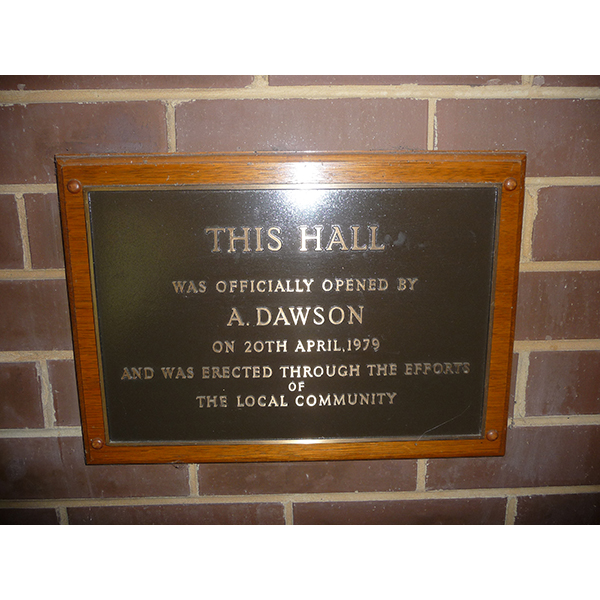 photo of Modella Hall Opening Ceremony plaque