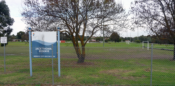 Jack Thomas Reserve signage