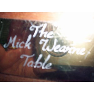 image of Mick Wearne Table plaque