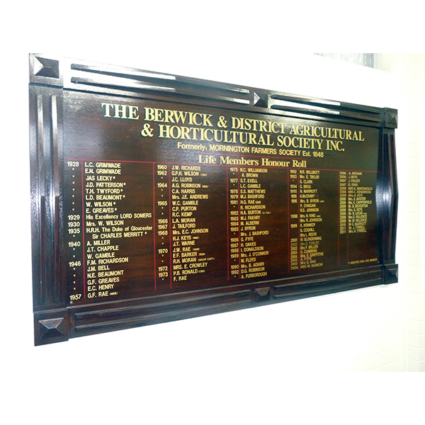 Life Members Honour Roll