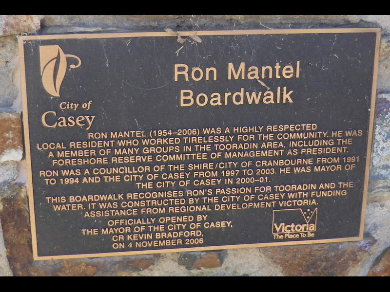 Ron Mantel Boardwalk plaque