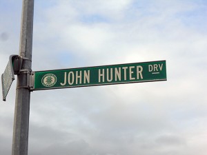 John Hunter Drive sign