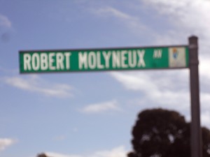 Robert Molyneux Avenue sign