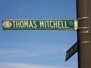Thomas Mitchell Drive sign