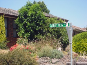 Zachary Hicks Crescent sign