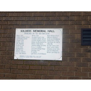 Soldiers Memorial Hall Mural sponsors