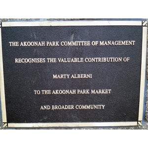 Marty Alberni plaque