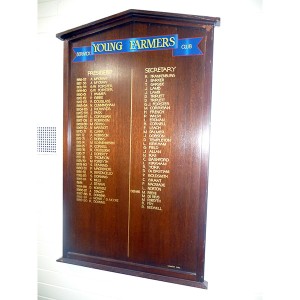 Berwick Young Farmers Club Honour Board