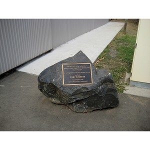 Tony Rushton plaque