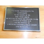 image of centenary plaque