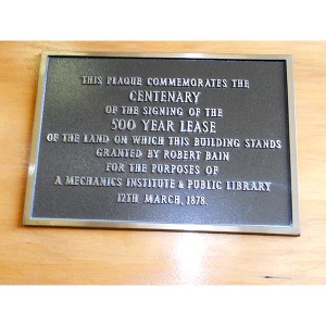 image of centenary plaque