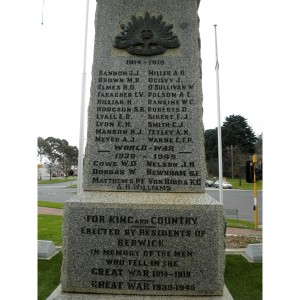 image of Eastern face Berwick War Memorial