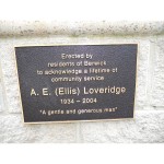AE Loveridge seat plaque