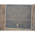 Pioneers Park plaque detail