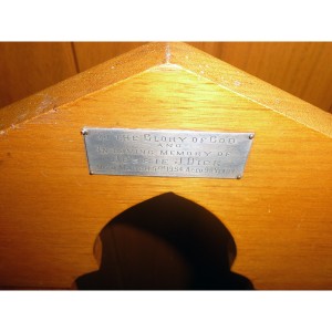Chapel chair plaque1