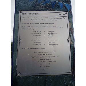 Doveton Community Centre plaque