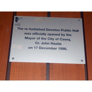 Opening Ceremony plaque