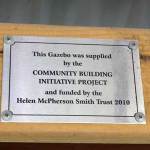 Cannons Creek Foreshore Reserve Gazebo plaque