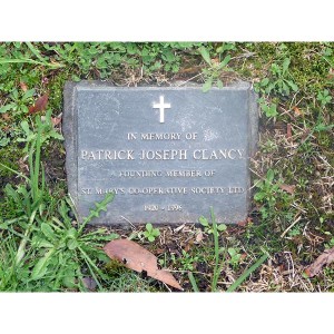 Patrick Clancy plaque